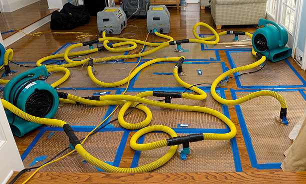 Professional Water Extraction technician working in South Bend, TX